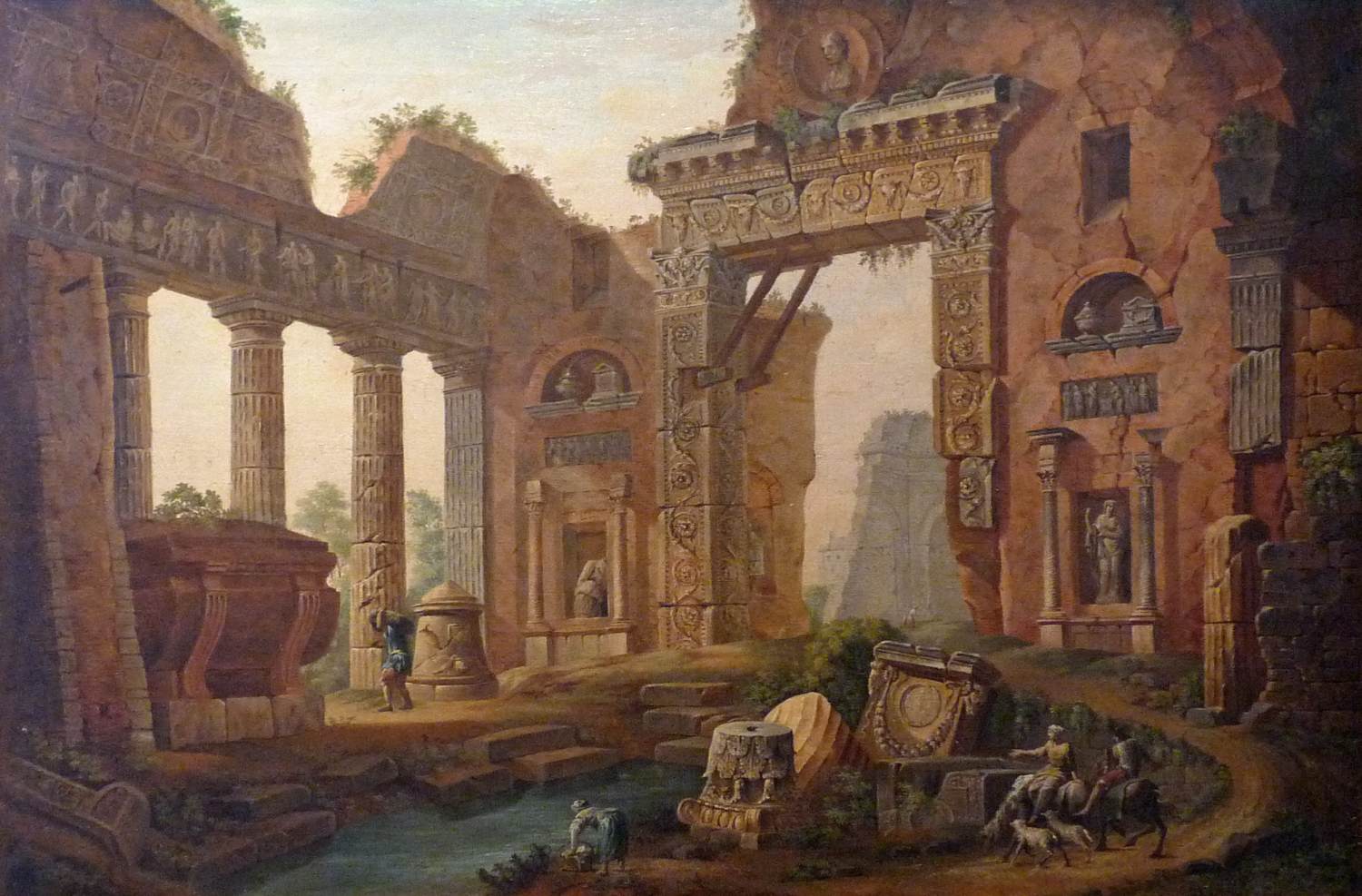 Ruins from the Ancient Baths in Nîmes by CLÉRISSEAU, Charles Louis