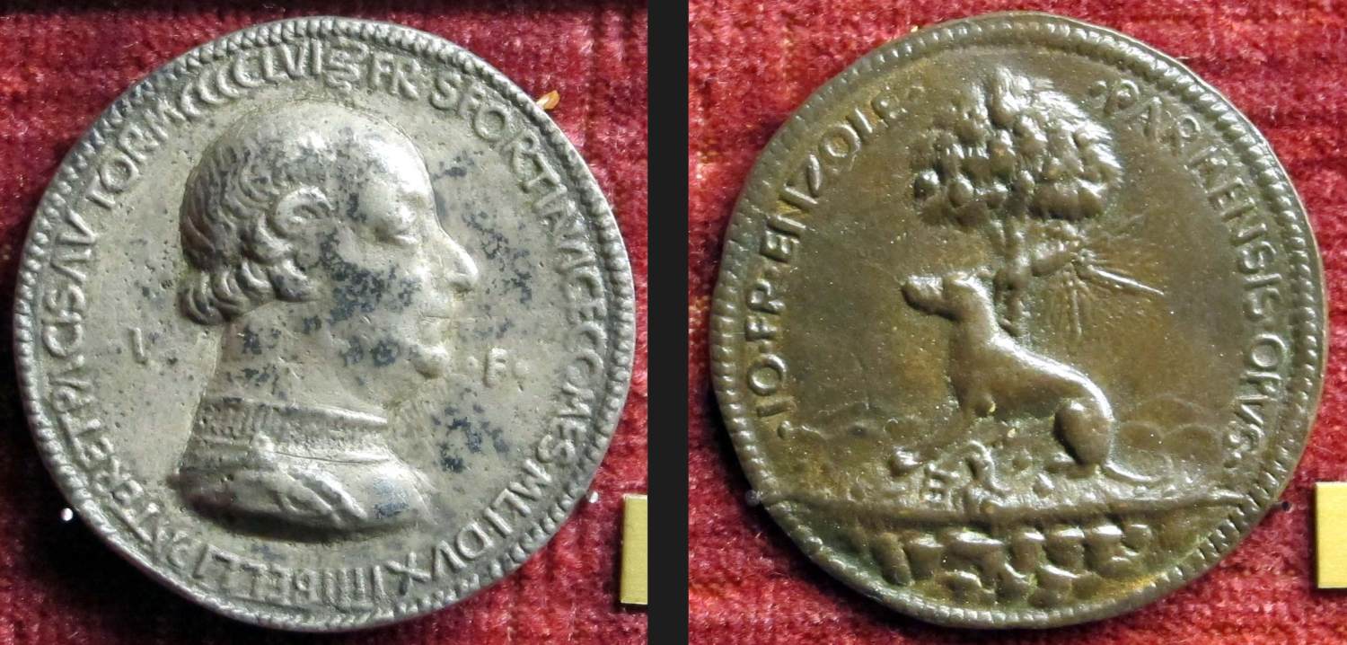 Portrait medal of Francesco Sforza by ENZOLA, Gianfrancesco di Luca