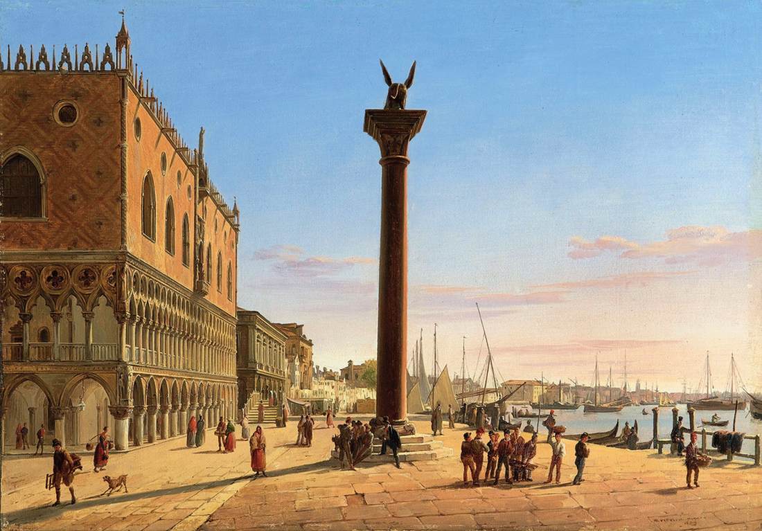 View of the Palazzo Ducale and the Riva degli Schiavoni, Venice by VERVLOET, Frans