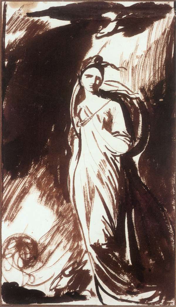 Study for Elizabeth Warren as Hebe by ROMNEY, George