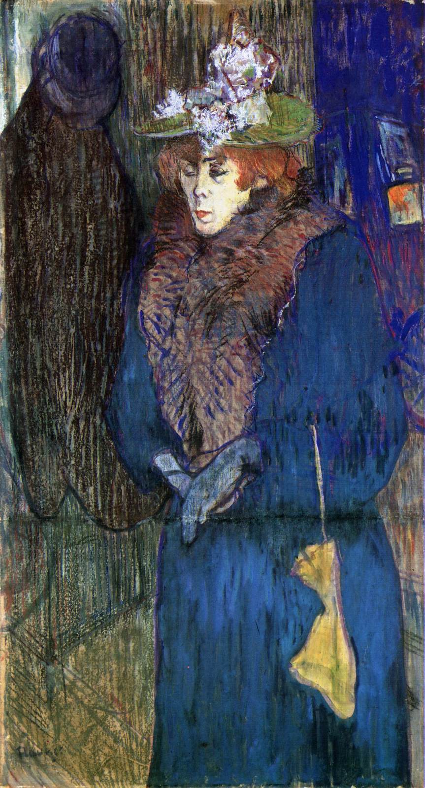 Jane Avril Arriving at the Moulin Rouge by TOULOUSE-LAUTREC, Henri de