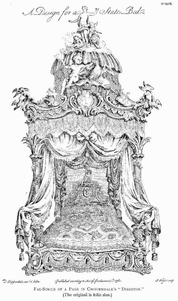 Design for a State Bed by CHIPPENDALE, Thomas