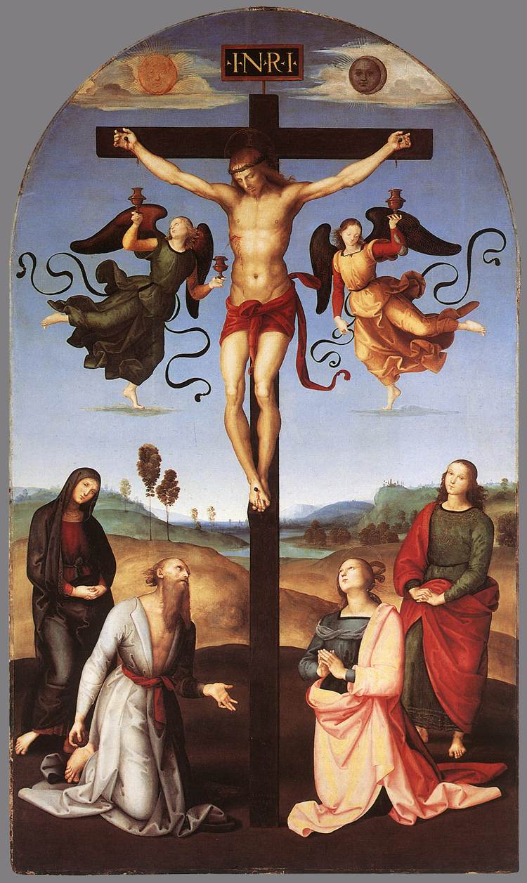 Crucifixion (Città di Castello Altarpiece) by RAFFAELLO Sanzio