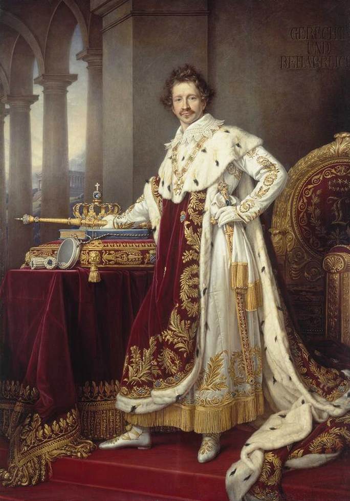 King Ludwig I in his Coronation Robes by STIELER, Karl Joseph