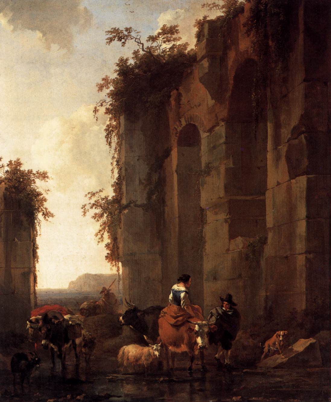 Ruins in Italy by BERCHEM, Nicolaes (Claesz.)