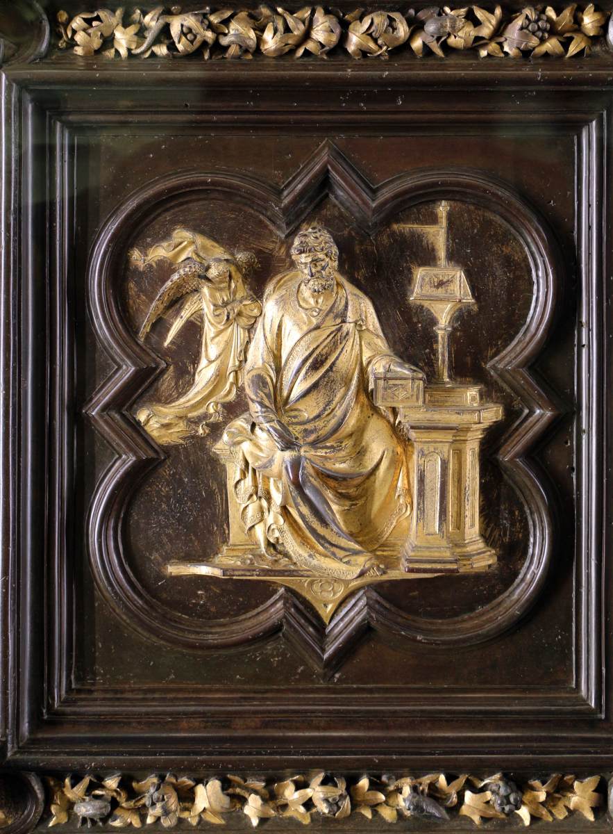 North doors panels: B. St Matthew by