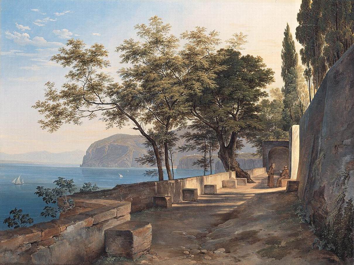 Terrace of the Capucin Priory in Sorrento by REINHOLD, Heinrich