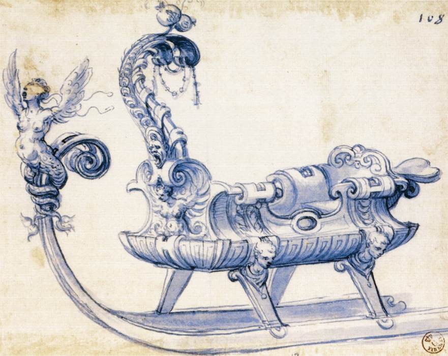 Sketch for a sleigh by ARCIMBOLDO, Giuseppe