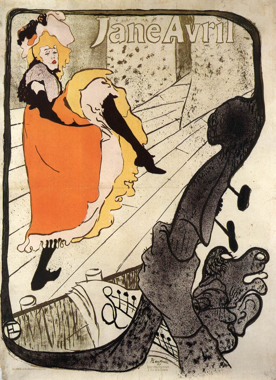 Jardin du Paris: Jane Avril by TOULOUSE-LAUTREC, Henri de