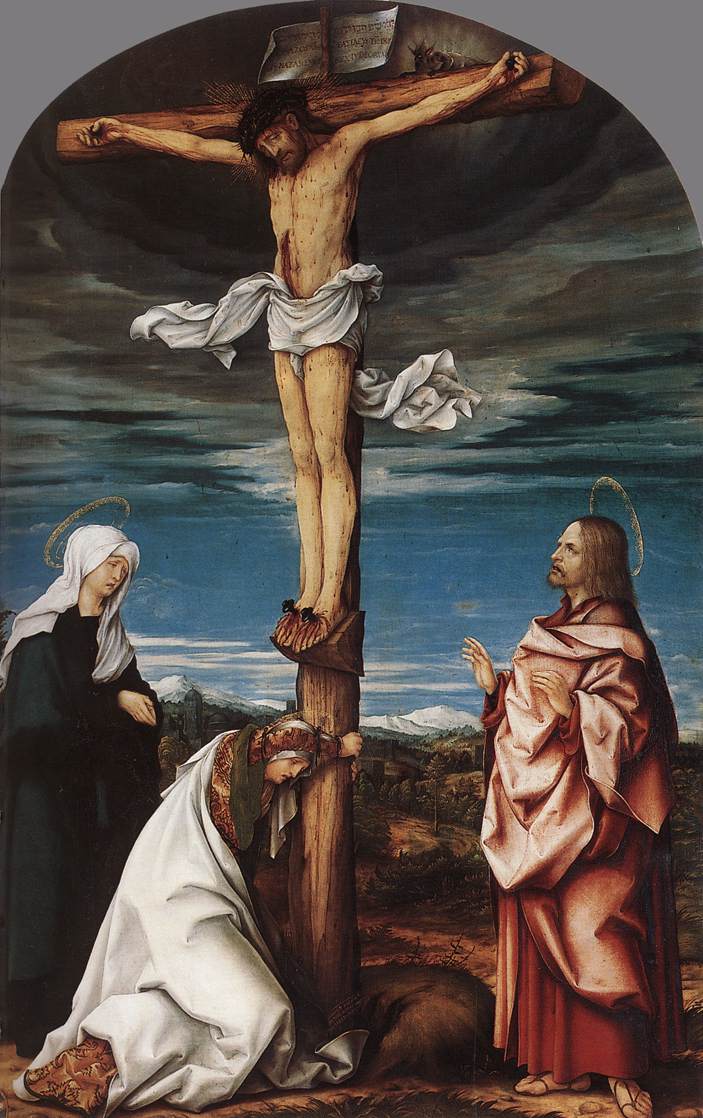 Crucifix with Mary, Mary Magdalen and St John the Evangelist by