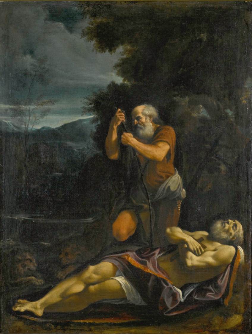 St Anthony Abbot Burying St Paul the Hermit by GARBIERI, Lorenzo