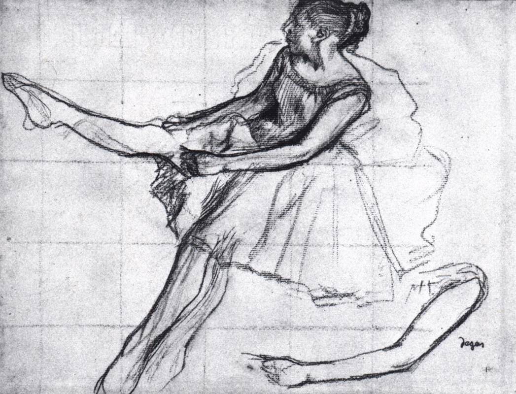 Dancer Adjusting Her Stocking by DEGAS, Edgar