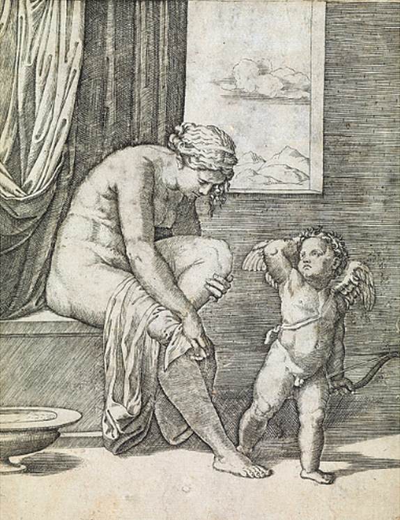 Venus after Her Bath by RAIMONDI, Marcantonio