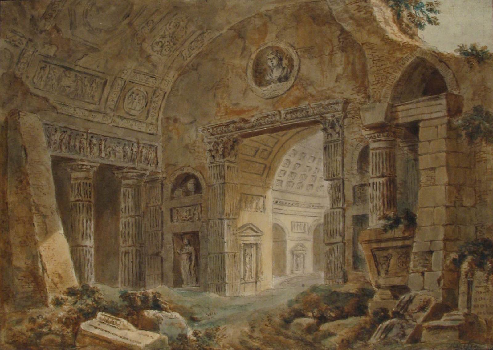 Architectural Fantasy with Roman Ruins by