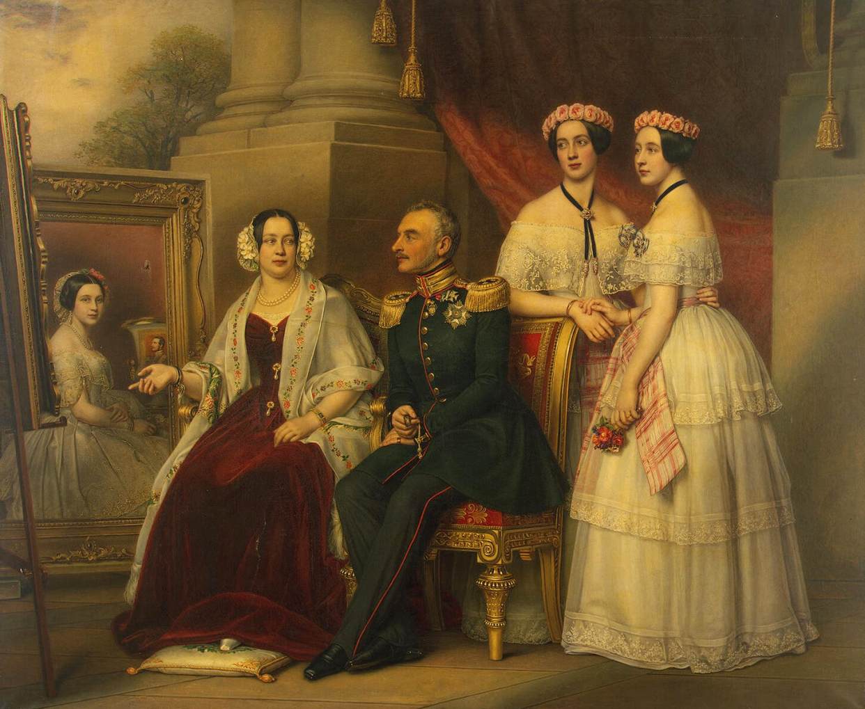 Portrait of the Family of Joseph, Duke of Saxe-Altenburg by STIELER, Karl Joseph