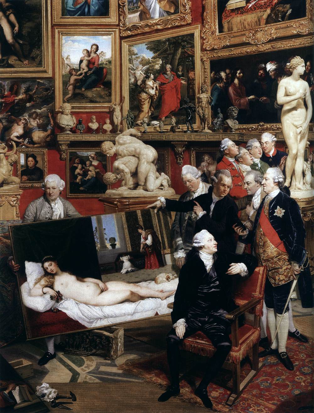 The Tribuna of the Uffizi (detail) by ZOFFANY, Johann