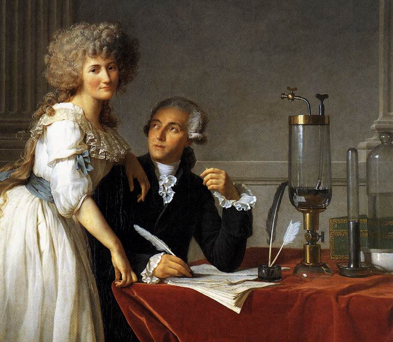 Portrait of Antoine-Laurent and Marie-Anne Lavoisier (detail) by