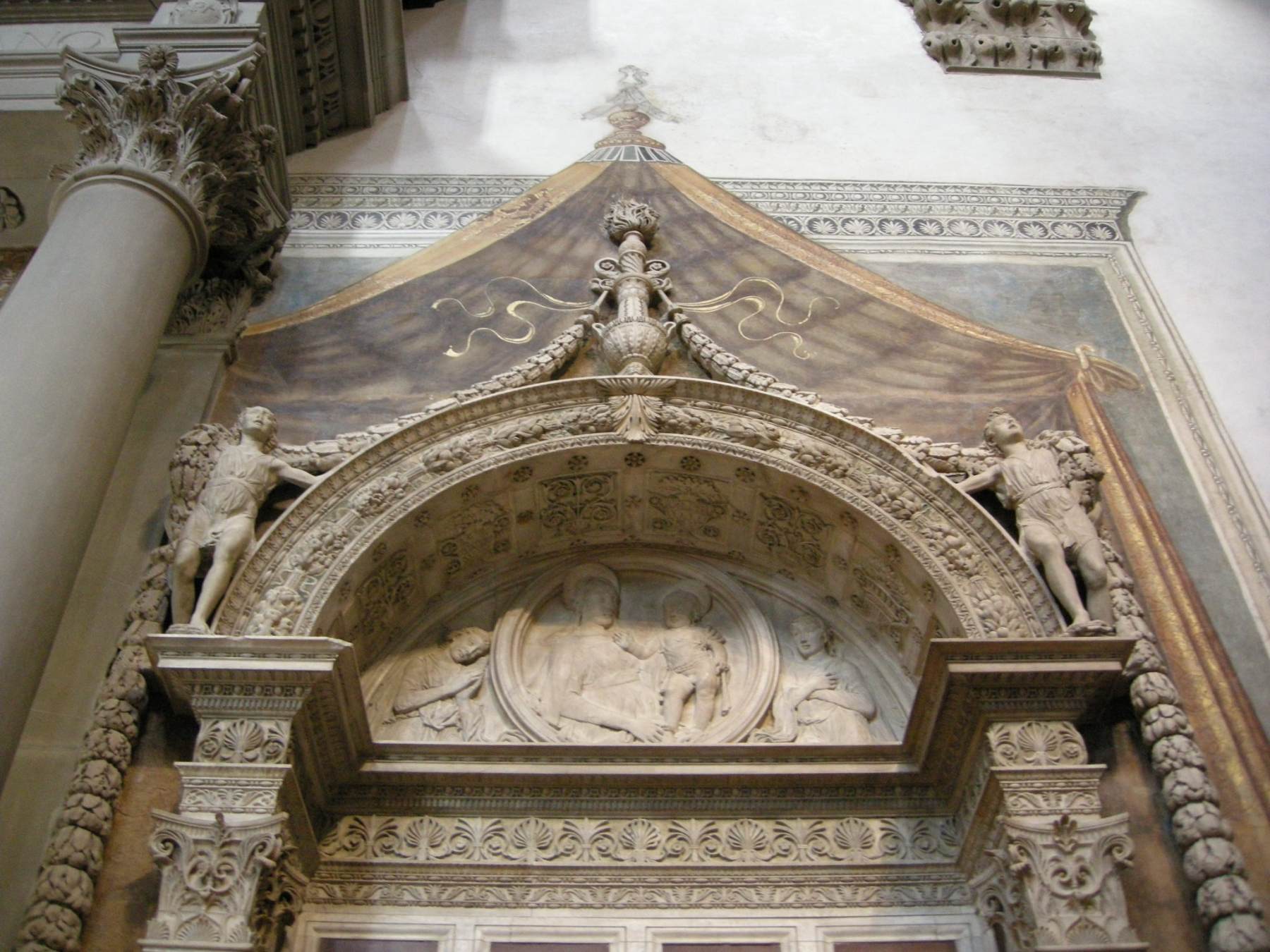 Tomb of Carlo Marsuppini (detail) by DESIDERIO DA SETTIGNANO