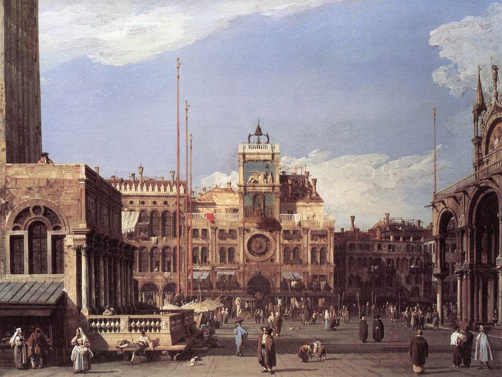 Piazza San Marco: the Clocktower by CANALETTO