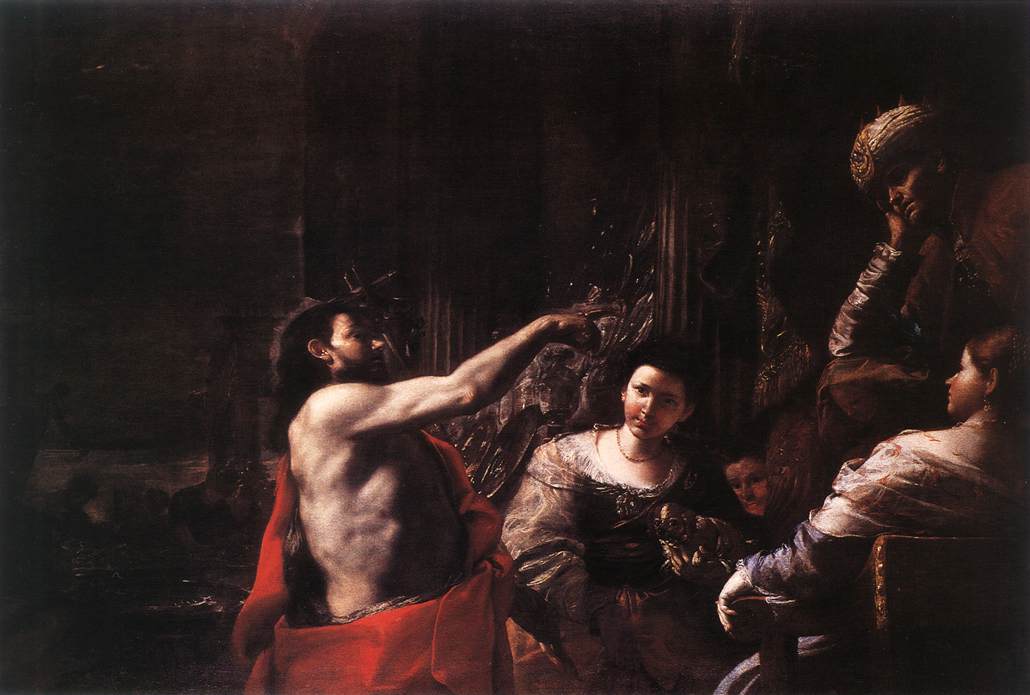 St John the Baptist before Herod by PRETI, Mattia