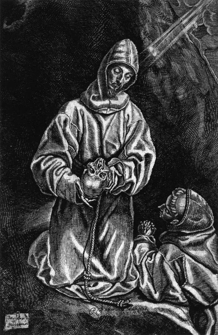 St Francis and Brother Leo Meditating on Death by