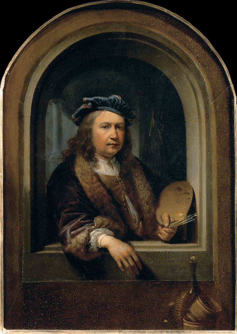 Self-Portrait with a Palette, in a Niche by