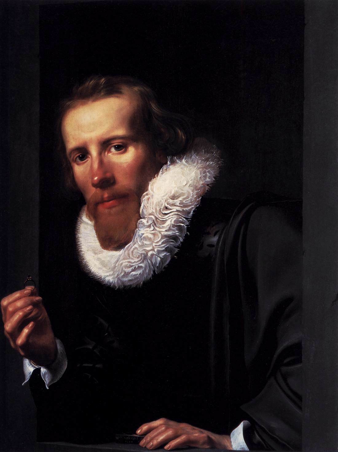 Portrait of a Man with Ring and Touchstone by VALCKERT, Werner Jacobsz. van den