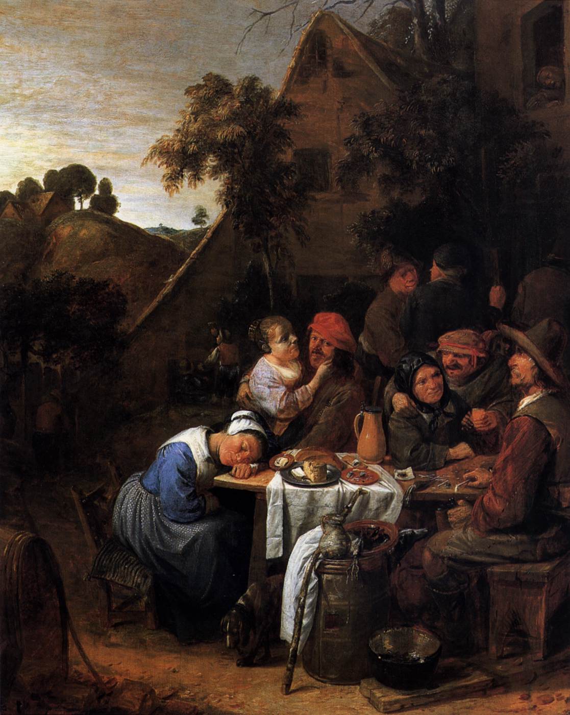 Peasants in front of a Village Inn by