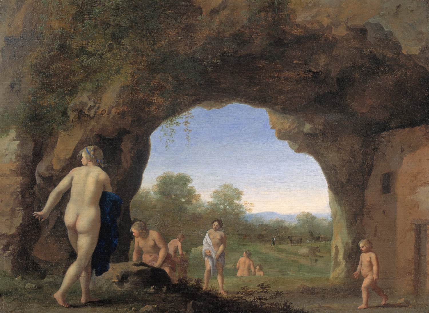 Landscape with Nymphs near a Grotto by