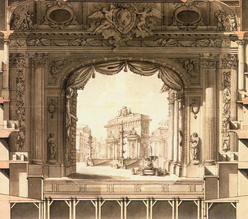 Elevation Drawing of the Stage, Versailles Opera House by GABRIEL, Ange-Jacques