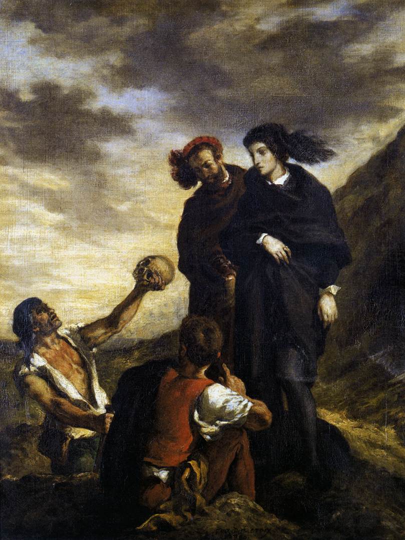 Hamlet and Horatio in the Graveyard by DELACROIX, Eugène