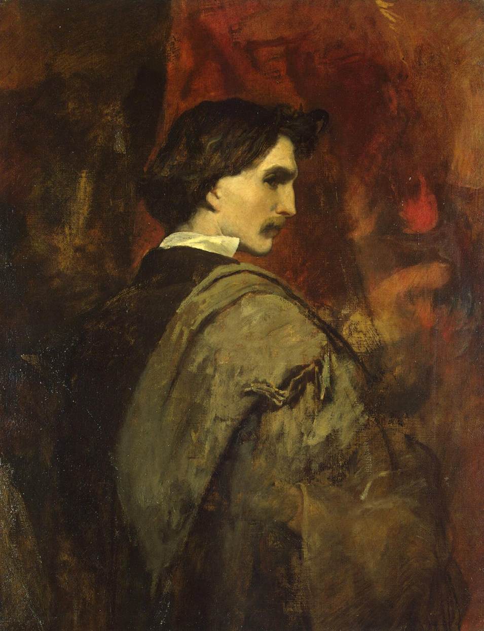 Self-Portrait by FEUERBACH, Anselm Friedrich