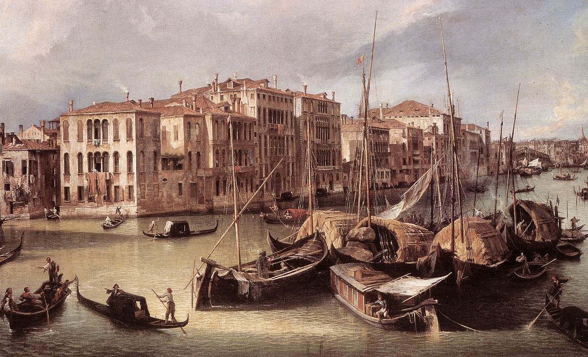 Grand Canal: Looking North-East toward the Rialto Bridge (detail) by