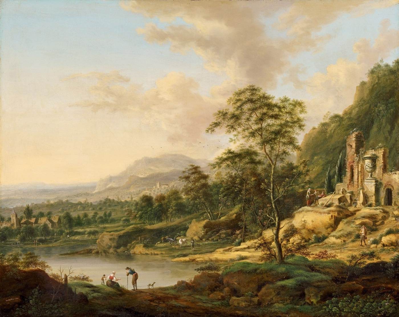 Ideal Italianate Landscape by VOLLERDT, Johann Christian