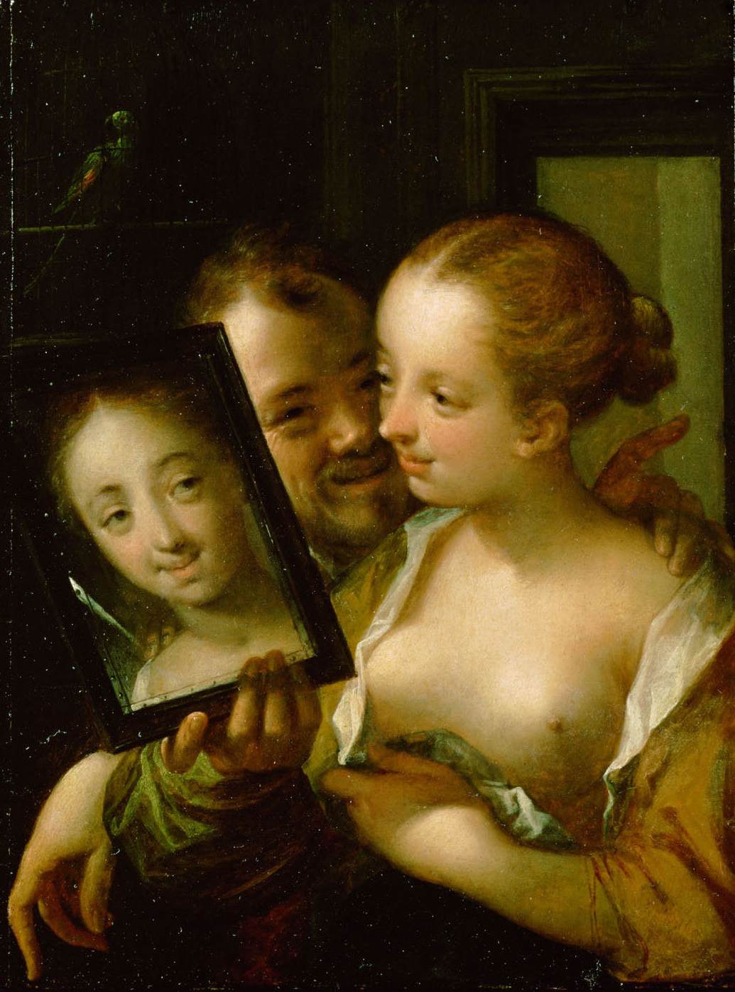 Couple with Mirror by AACHEN, Hans von