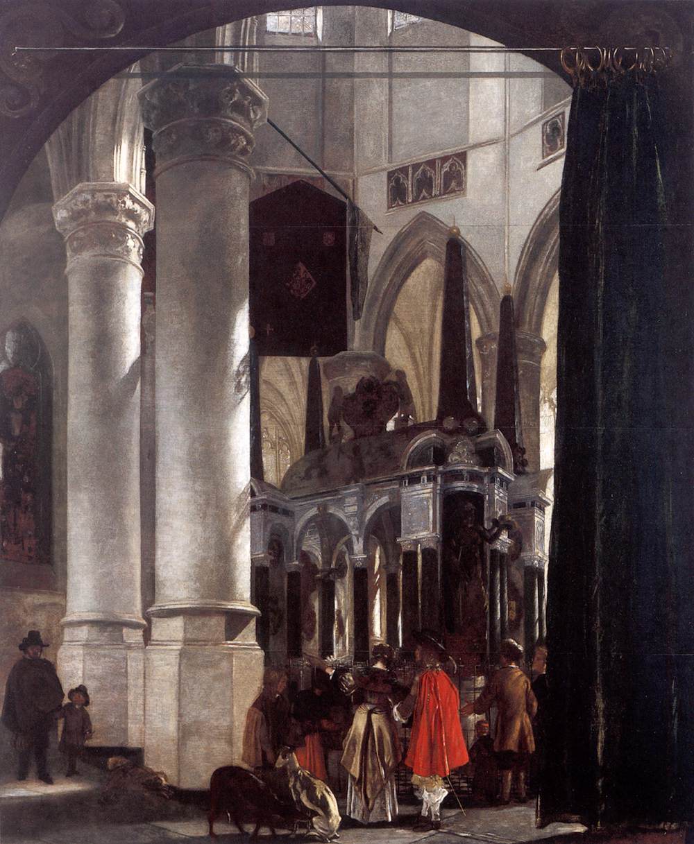 The Nieuwe Kerk in Delft with the Tomb of William the Silent by WITTE, Emanuel de