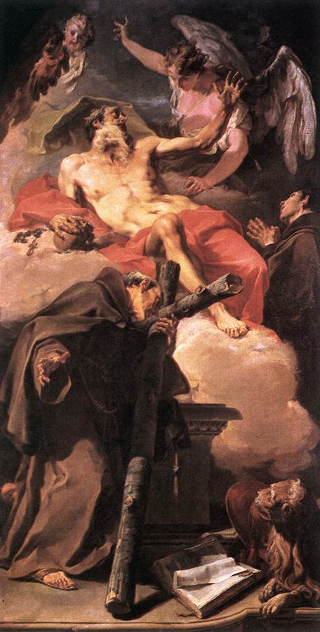 Sts Jerome and Peter of Alcantara by PITTONI, Giambattista