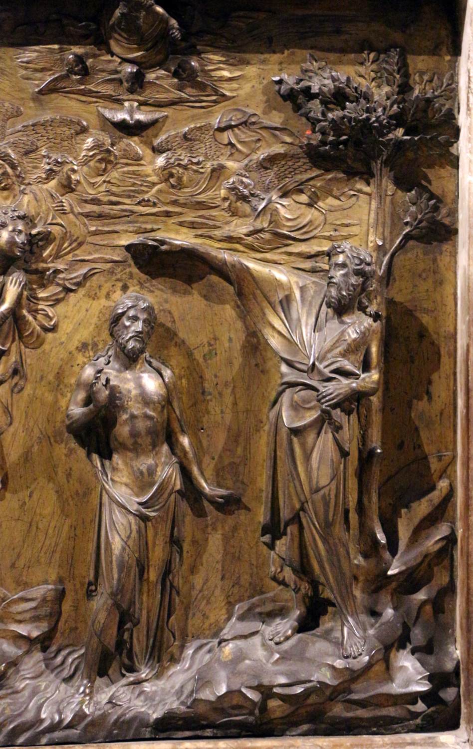 Baptism of Christ (detail) by GHIBERTI, Lorenzo