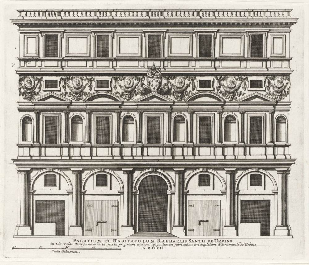 Palazzo Branconio dell'Aquila: Façade by FALDA, Giovanni Battista