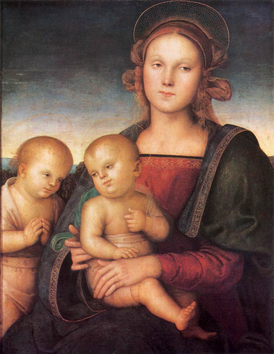 Madonna with Child and the Infant St John by PERUGINO, Pietro