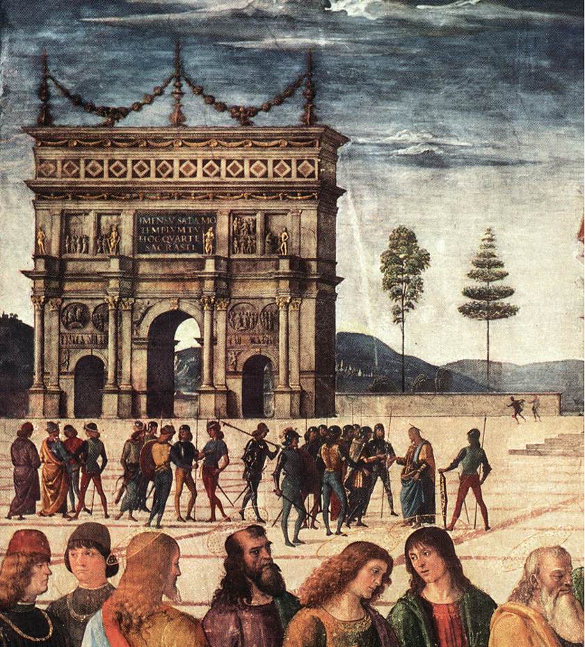 Christ Handing the Keys to St Peter (detail) by PERUGINO, Pietro