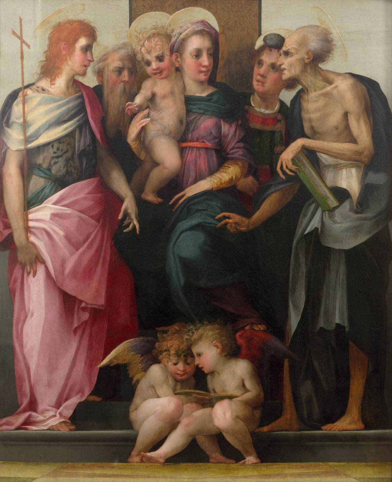 Madonna Enthroned with Four Saints by ROSSO FIORENTINO