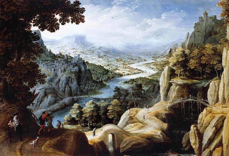 Mountainous River Landscape by VERHAECHT, Tobias