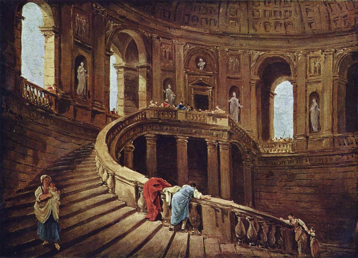 Staircase (Scala Regia) in the Palace of Caprarola by ROBERT, Hubert