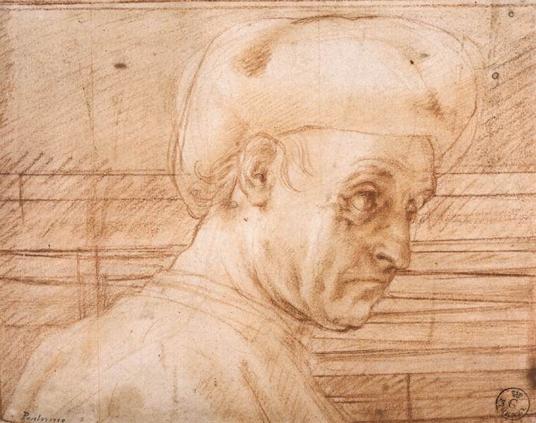 Study of a Man Wearing a Hat by PONTORMO, Jacopo