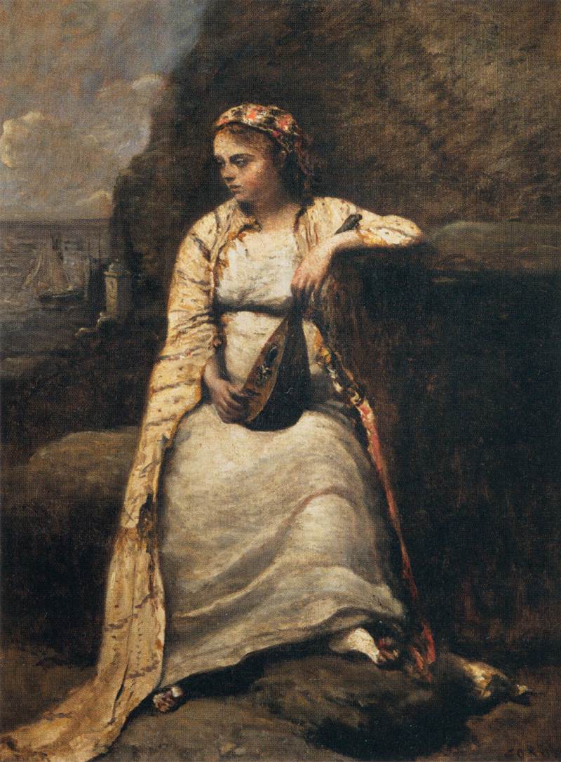 Haydée, Young Woman in Greek Dress by COROT, Jean-Baptiste Camille