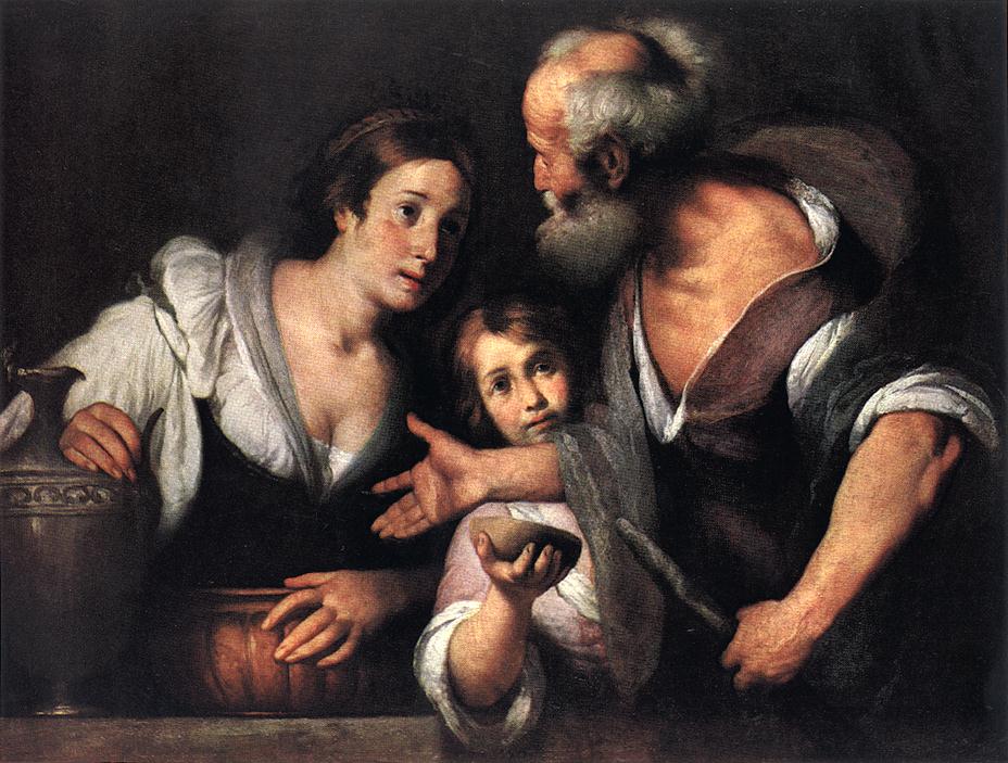 Prophet Elijah and the Widow of Sarepta by STROZZI, Bernardo