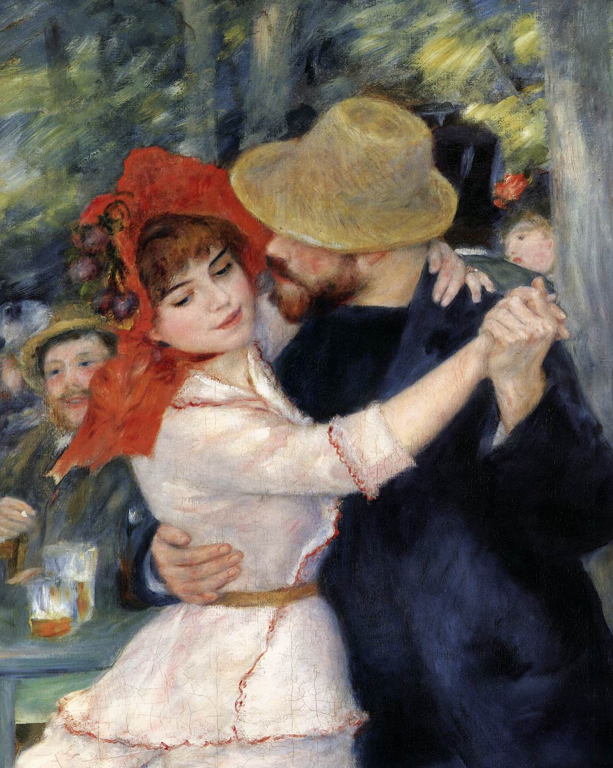 Dance at Bougival (detail) by RENOIR, Pierre-Auguste