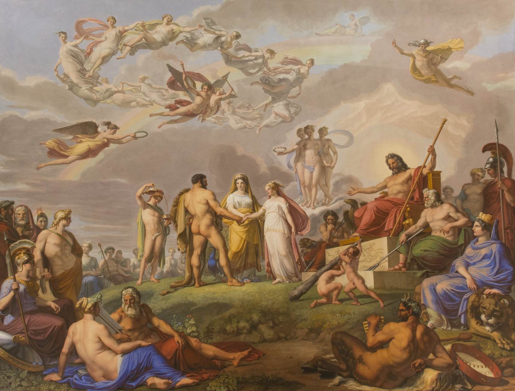 Hercules leading Alcesti to Admeto by BENVENUTI, Pietro