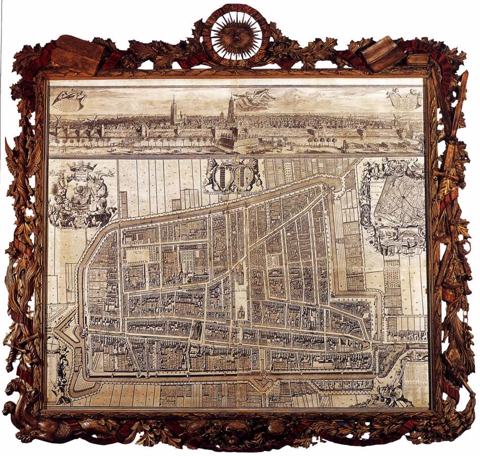 Map and Profile of Delft by